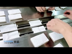 পিএলসি কন্ট্রোল সিস্টেম সহ বায়ুচাপ 0.6MPa সাইড-সিলিং এনকেসিং প্যাকেজার