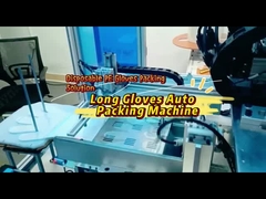 স্বয়ংক্রিয় প্যাকেজিং ভাঁজ এবং সিলিং মেশিন গৃহস্থালি দীর্ঘ পিই গ্লাভস 1 জোড়া প্যাক