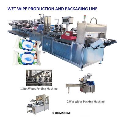 গুণমান  PLC Control 5 Slitting Lane Wipe Making Machine With 1 Year Warranty কারখানা