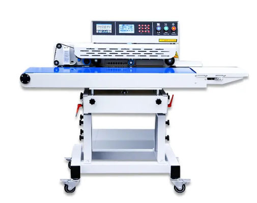 500w স্বয়ংক্রিয় প্যাকিং যন্ত্রপাতি ক্রমাগত প্লাস্টিকের ব্যাগ মেডিকেল পরীক্ষার গ্লাভস হিট সিলিং মেশিন