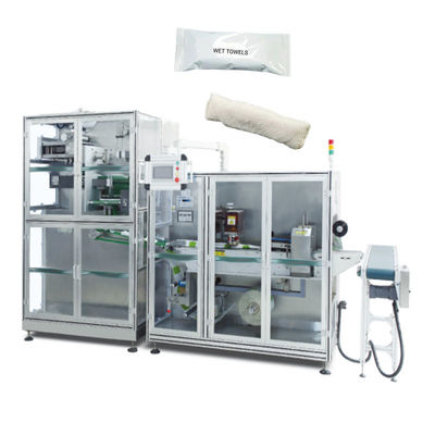380V 50Hz ভিজা তোয়ালে ভাঁজ কাটা প্যাকিং মেশিন স্বয়ংক্রিয় তোয়ালে রোল প্যাকেজিং লাইন