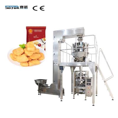 Frozen Nuggets Automatic Multi-head Weigher + Collar Type Large VFFS Packaging Machine 